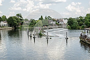 Weir on the River Thames at Marlow, Buckinghamshire photo