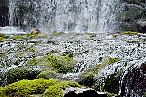 Weir on Upa river in Pec pod Snezkou