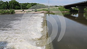 weir water river overflow waterfall rapids irrigation flood flooding rushing riverside spill spillway channel dam