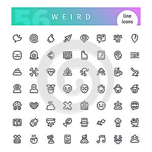 Weird Line Icons Set