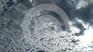 Weird sky view with lots of clouds