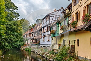 Weiss river in Kaysersberg, Alsace, France