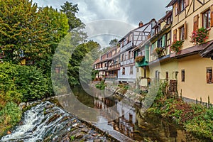 Weiss river in Kaysersberg, Alsace, France