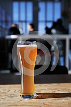 The golden color of a Weissbier in Munich, Germany photo