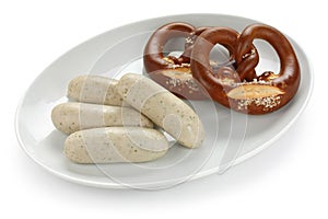 Weisswurst and pretzel