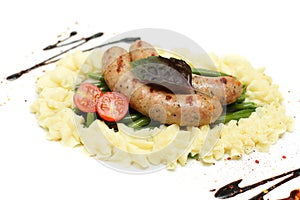 Weisswurst sausage, German food