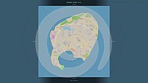 Weizhou Island, China, highlighted and labelled. Topo standard photo