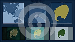 Weizhou Island. China. Location diagram. Yellow photo