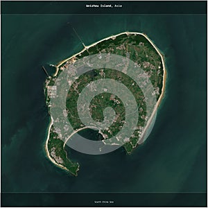 Weizhou Island, China, cropped to square. Satellite, January 20, 2023 photo