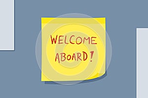 Welcome aboard sign