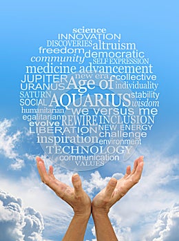 Welcome and adapt to the New Age of Aquarius Word Cloud