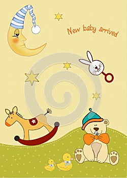 Welcome, baby announcement card