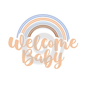 welcome baby card. vector illustration