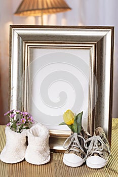Welcome baby gift frame decorated