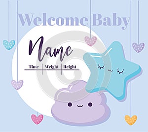 welcome baby illustration