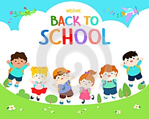 Welcome back to school illustration.