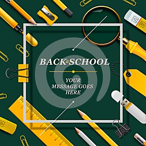 Welcome Back to school template with schools