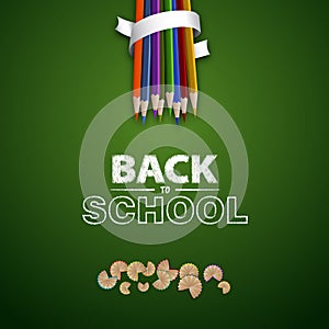 Welcome back to school. Vector illustration. Card design