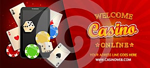 Welcome banner to online casino.