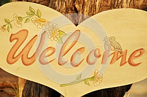 The welcome board