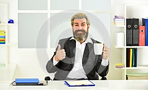 Welcome on board. distant work while coronavirus quarantine. mature school teacher. Business-minded businessman. bearded