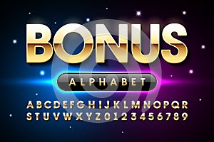 Welcome Bonus casino banner design font