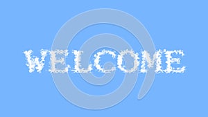 Welcome cloud text effect sky isolated background