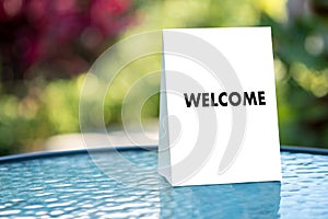 Welcome concept communication business open welcome to the team