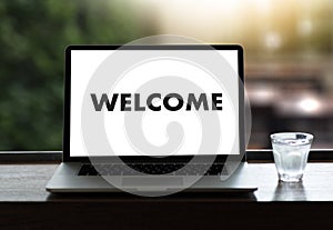 WELCOME Concept Communication Business open welcome to the team