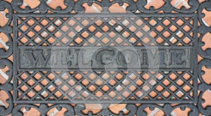 Welcome exterior floor mat