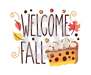 Welcome fall sweet label design