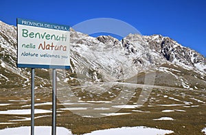 Welcome in Gran Sasso Park, Italy