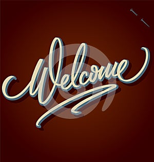 Welcome hand lettering (vector)