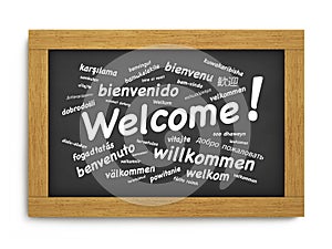 Welcome International Chalkboard