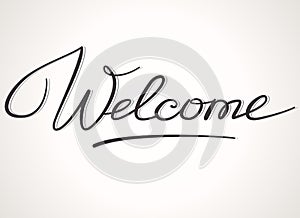 Welcome lettering