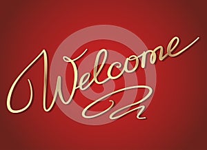 Welcome lettering photo