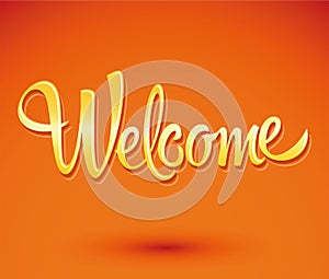 Welcome - lettering vector photo