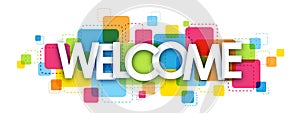 WELCOME letters banner