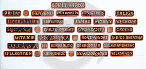 Welcome in many languages