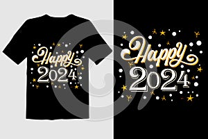 Welcome New year T-shirt design 2024