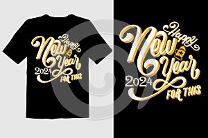 Welcome New year T-shirt design 2024