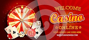 Welcome online casino gorizontal banner.