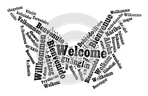 Welcome phrase in different languages