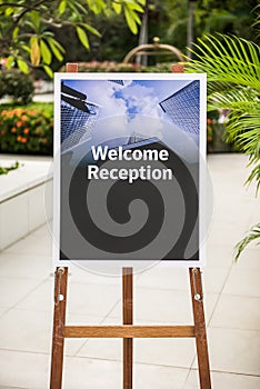 Welcome receptin sign