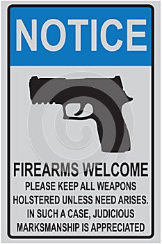 Welcome reminder for owners of firearms