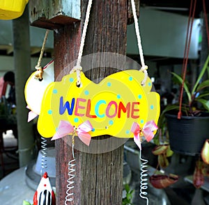 Welcome sign