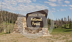 Welcome Sign Bridger-Teton National Forest US Department of Agriculture photo