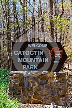 The Welcome Sign at Catoctin Mountain Park