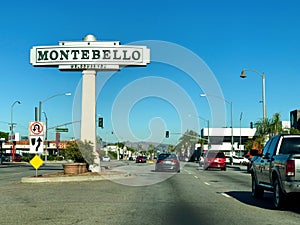 Welcome Sign for the City of Montebello, California, USA