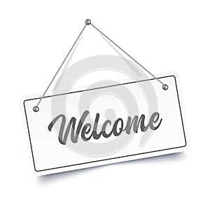 Welcome sign isolated